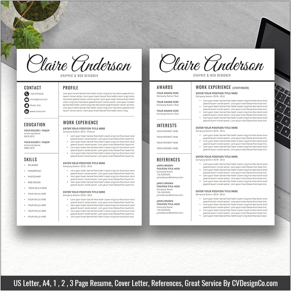 Free Resume And Cover Letter Templates Download Word