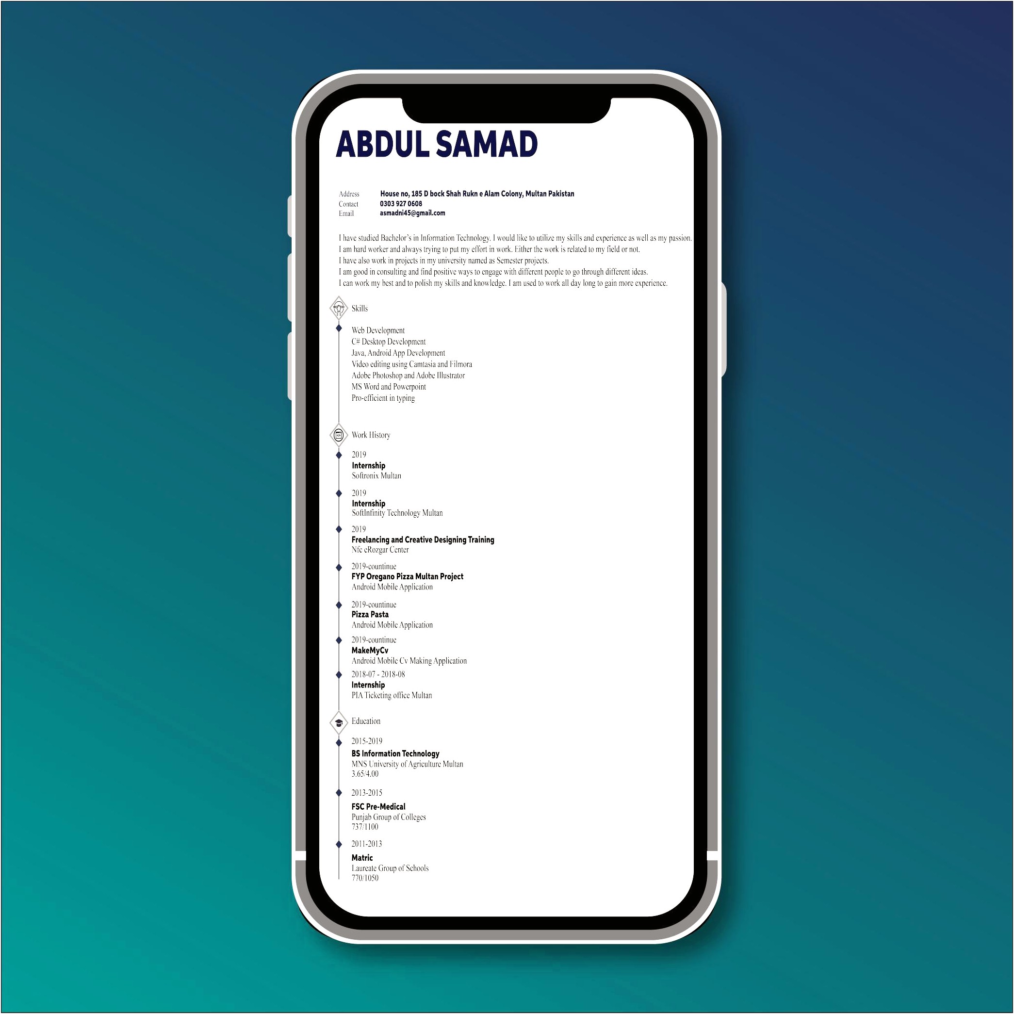 Free Resume Download For Mobile