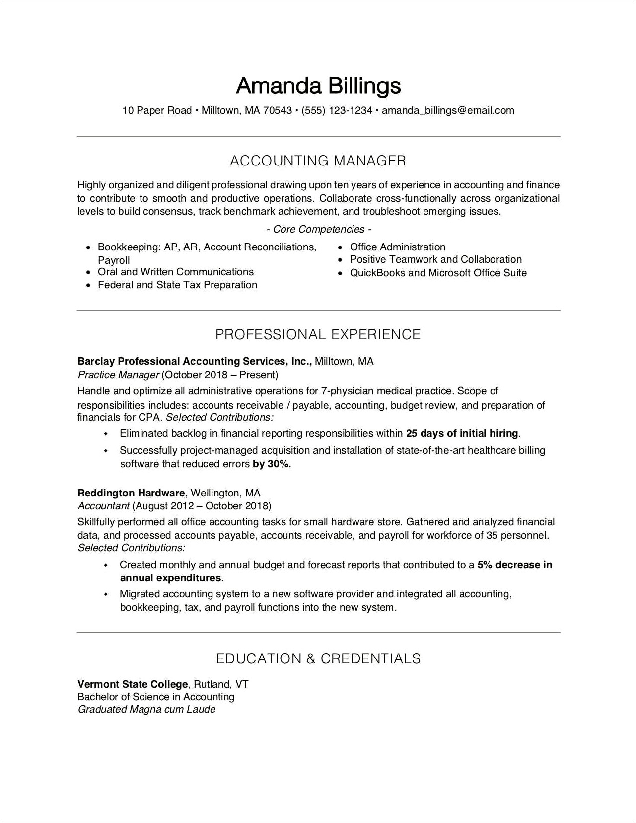 Free Resume Example With Photo