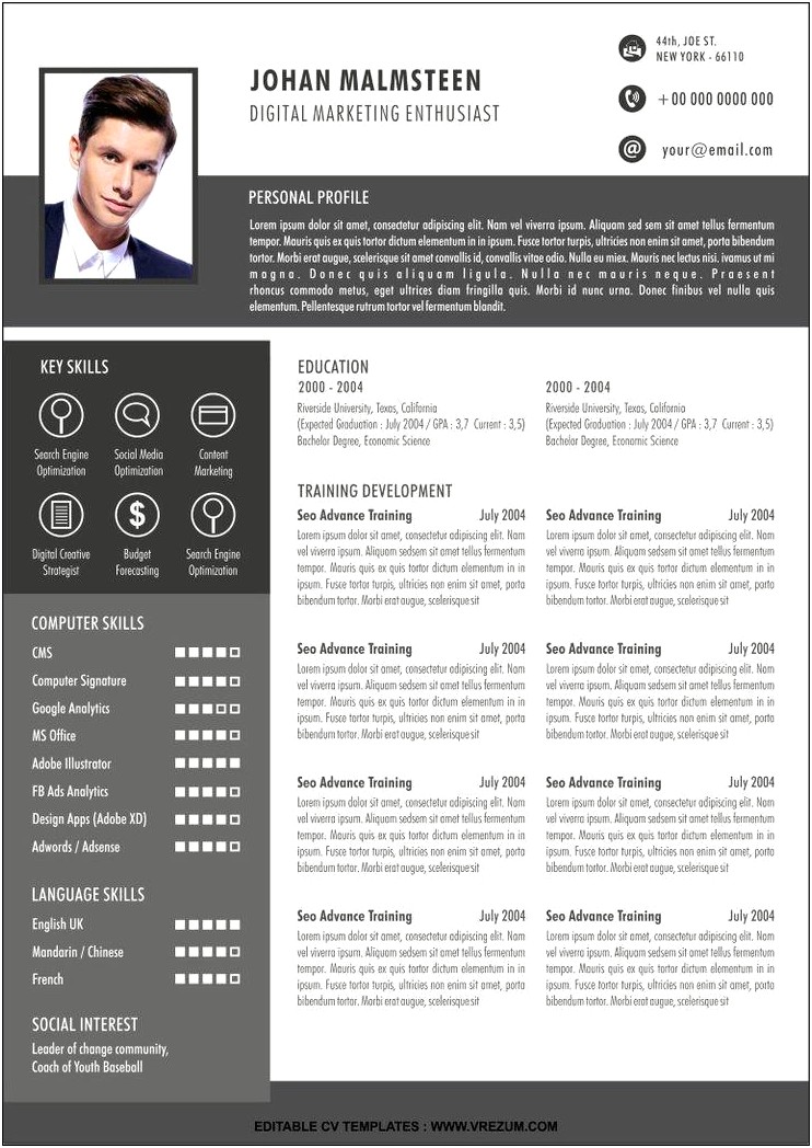 Free Resume Format For Students