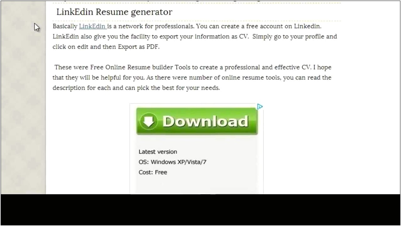 Free Resume Maker And Downloader Online
