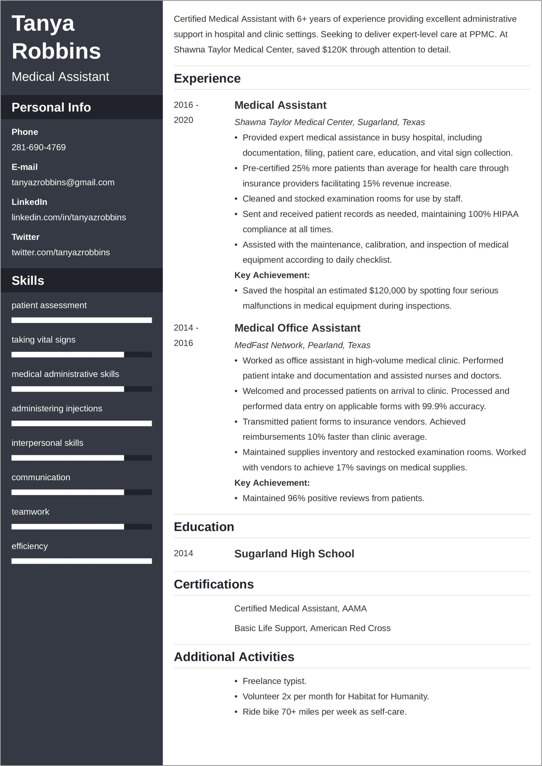 Free Resume Medical Assistant Templates