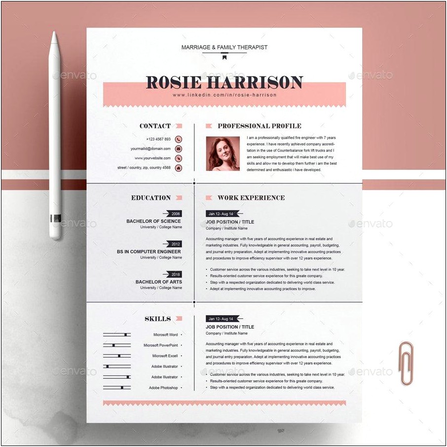 Free Resume Psd Templates Download