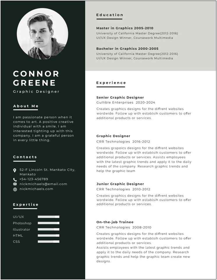 Free Resume Template Designs With Graphics