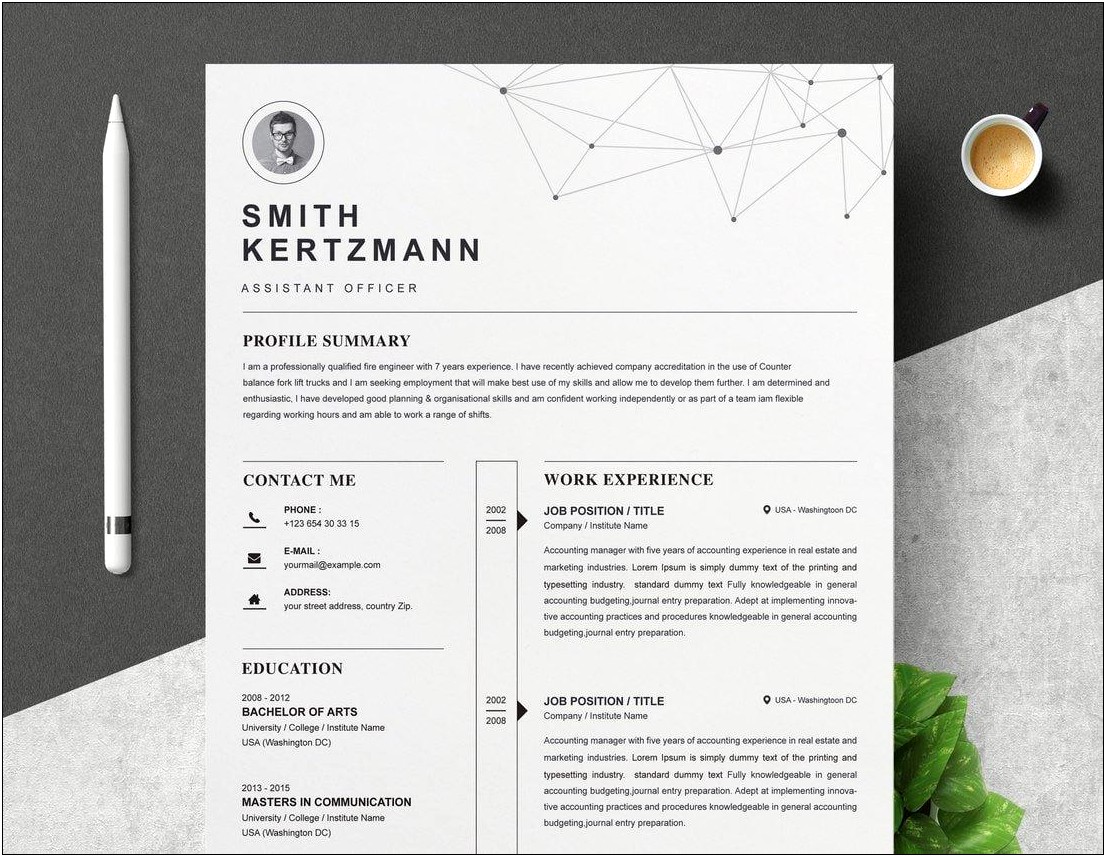 Free Resume Template For Marketing