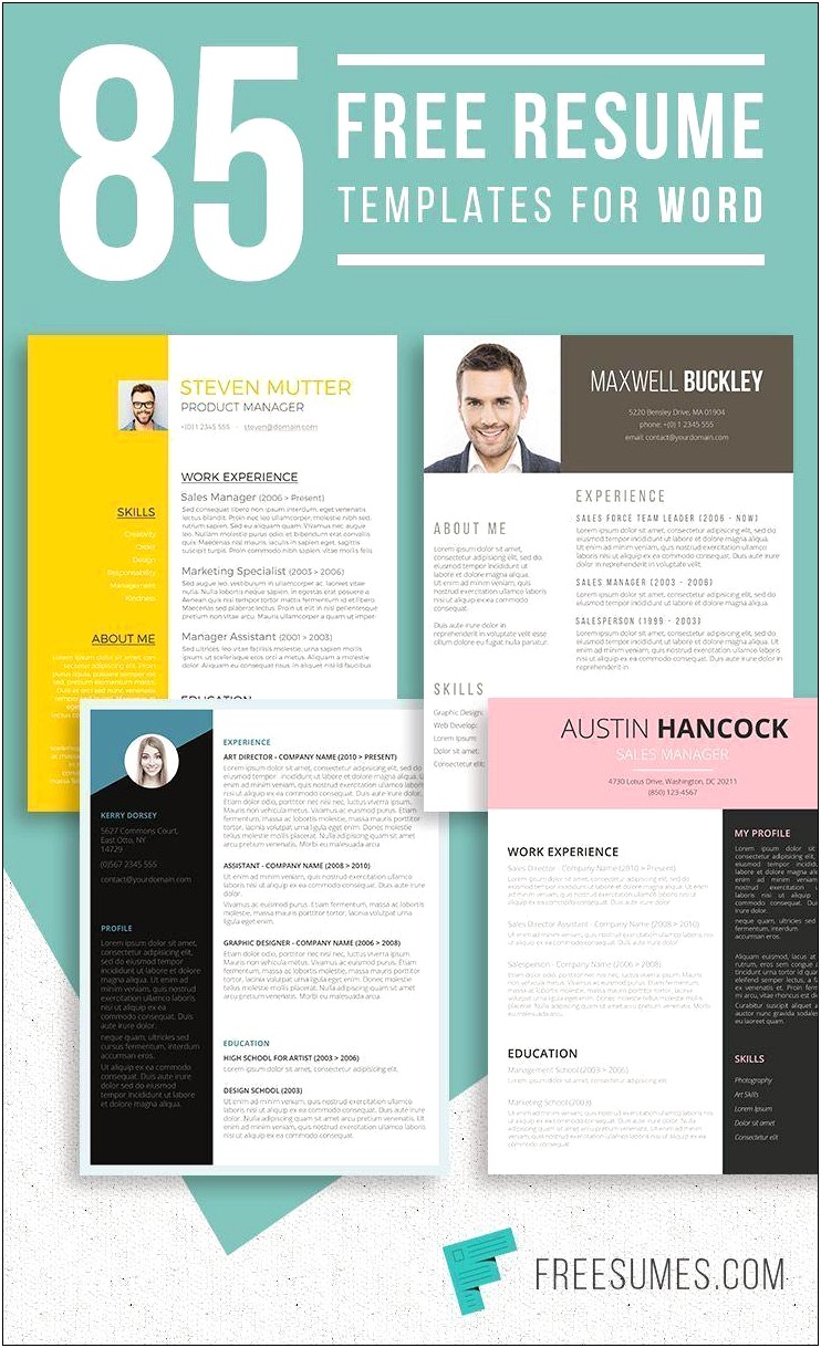 Free Resume Template For Microsoft Word 2003