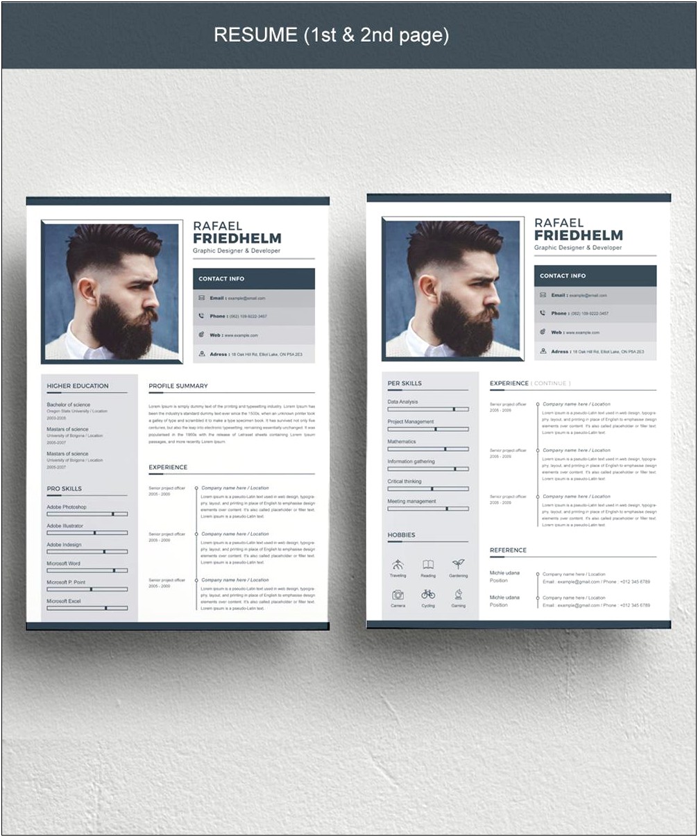 Free Resume Template Indesign File