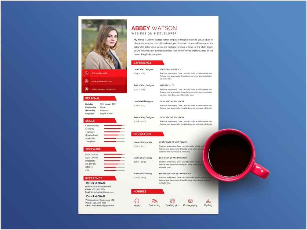 Free Resume Template With Color