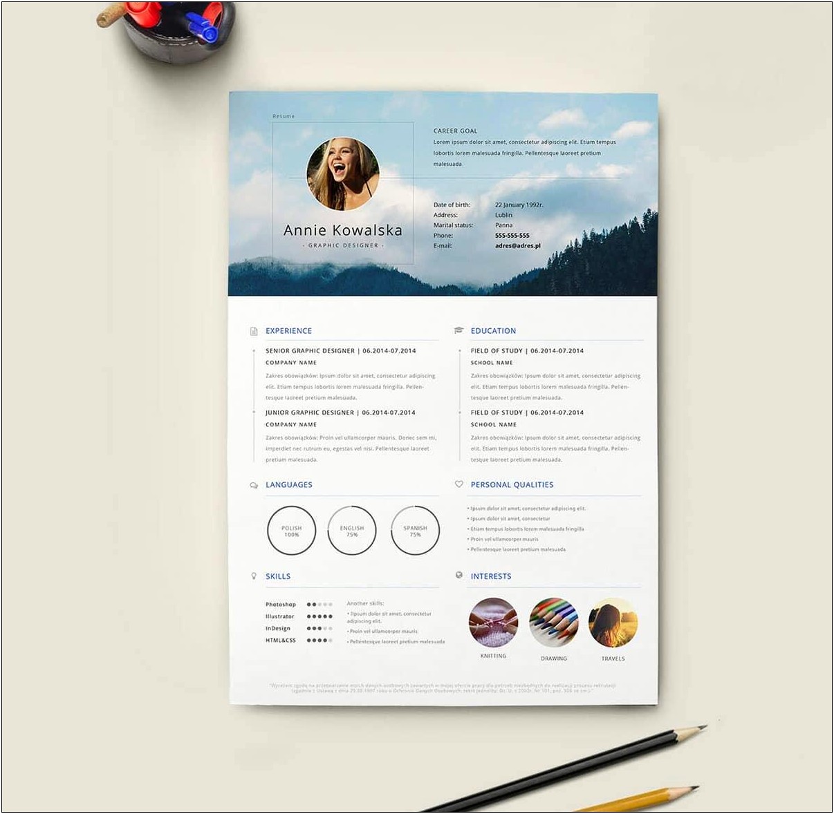 Free Resume Template With Photo Download