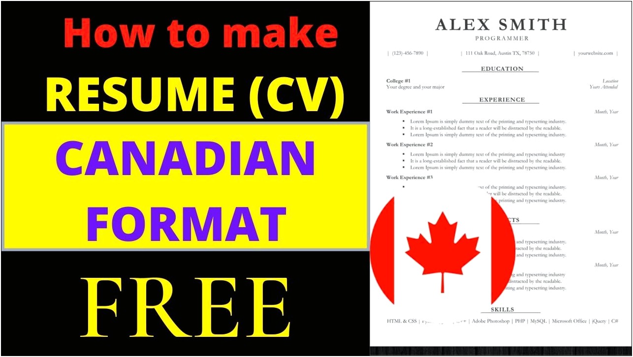 Free Resume Templates 2019 Canada