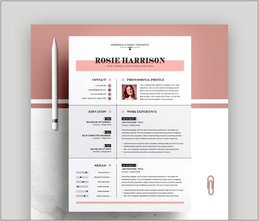 Free Resume Templates Creative And Modern Pages