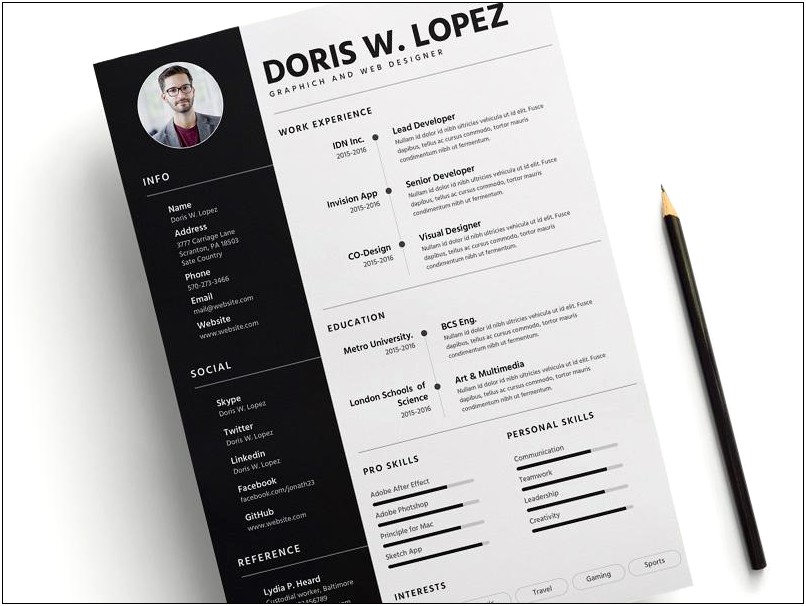 Free Resume Templates Download For Ipad