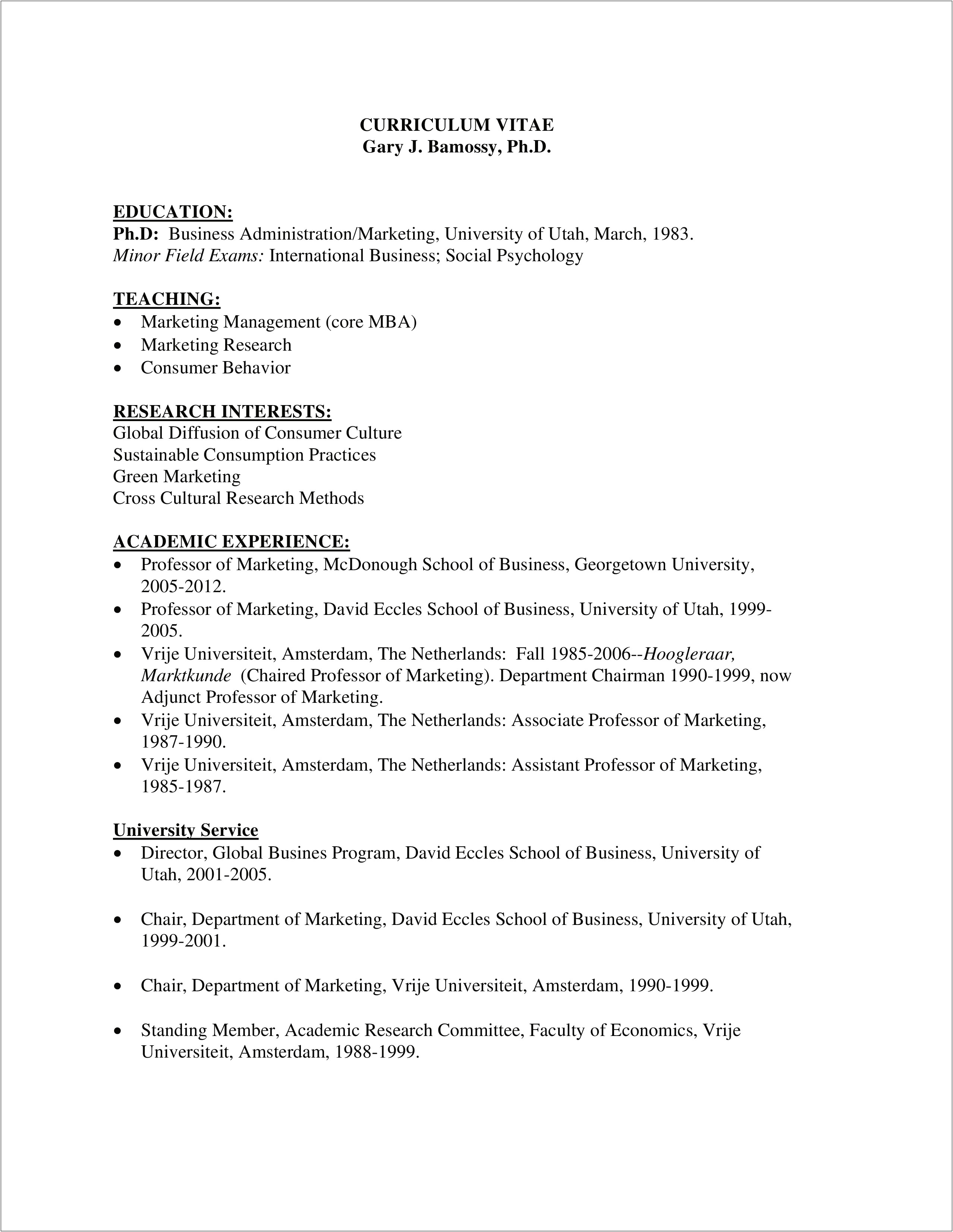 Free Resume Templates For Adjunct Faculty