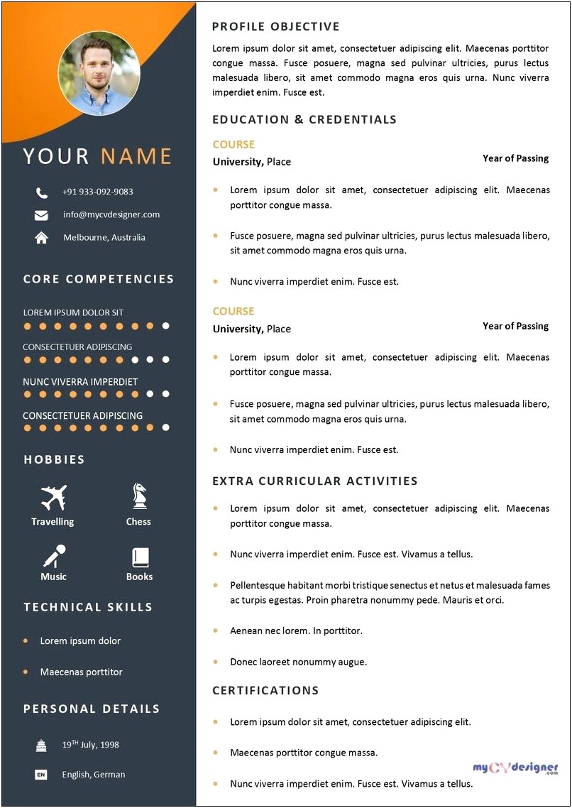 Free Resume Templates For Job Application