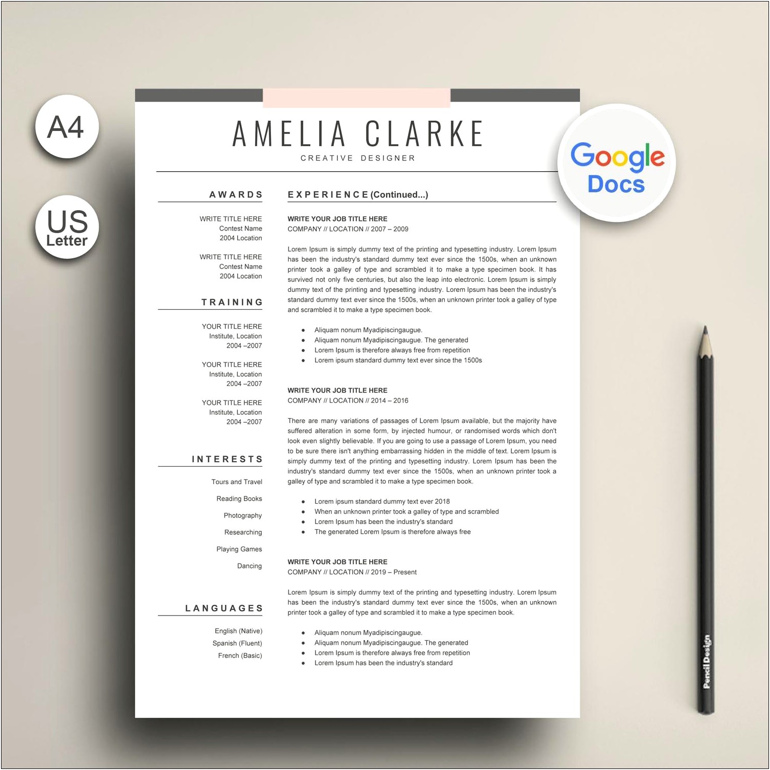 Free Resume Templates Google Dovs