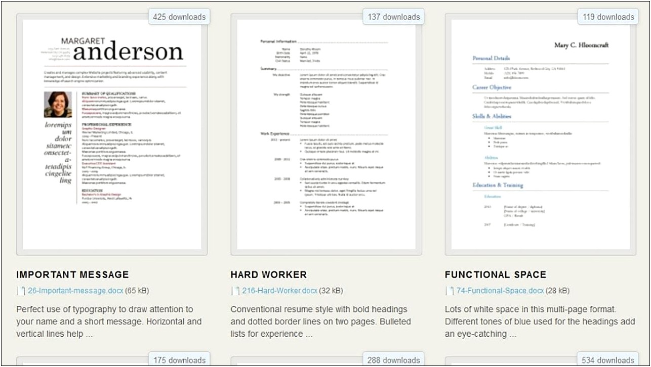 Free Resume Templates Microsoft Word Mac