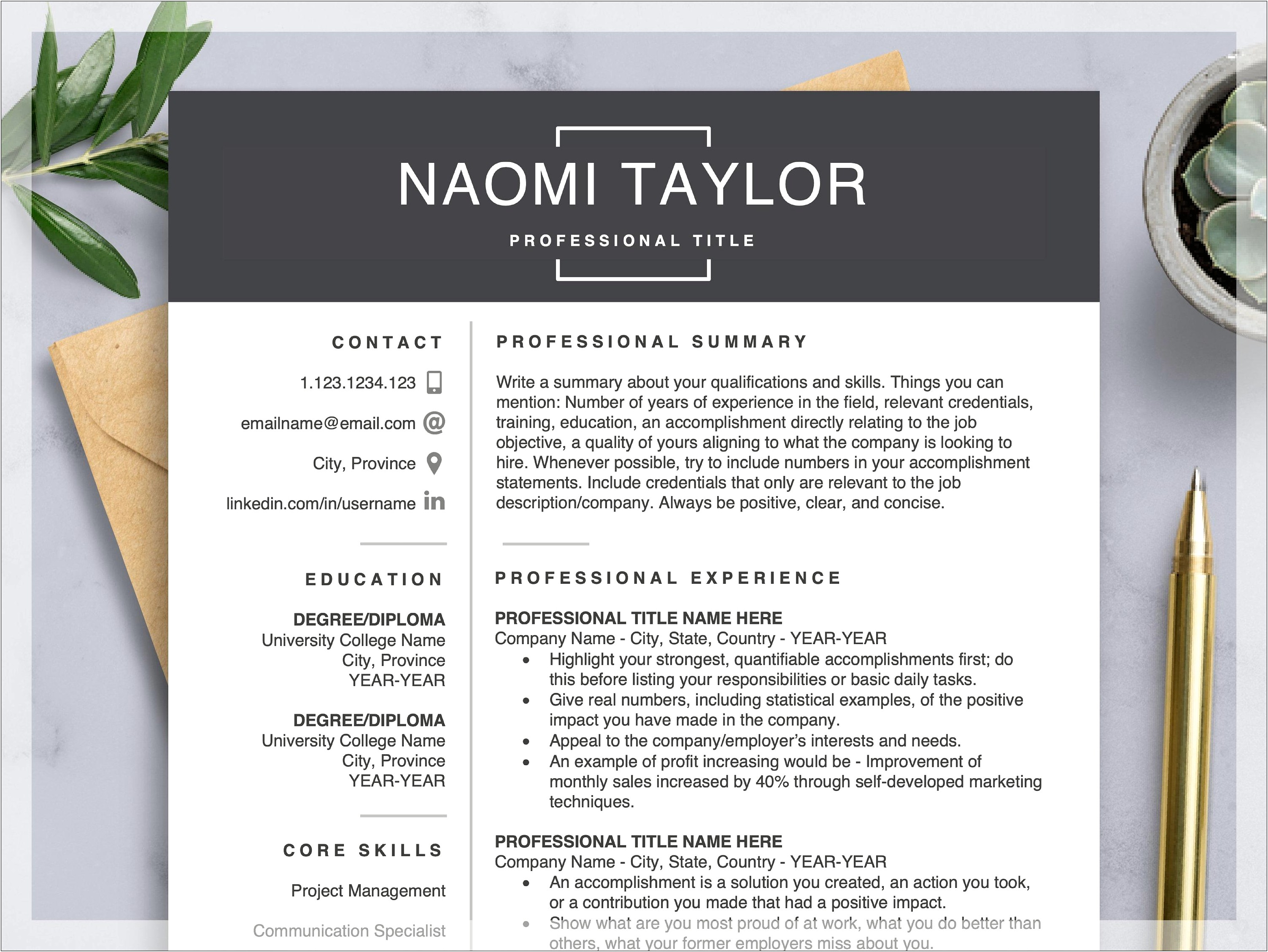 Free Resume Templates On Word Mac