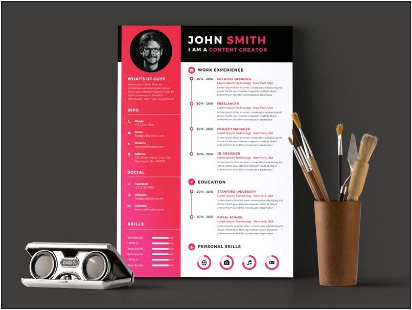 Free Resume Templates Styles Timeline Style