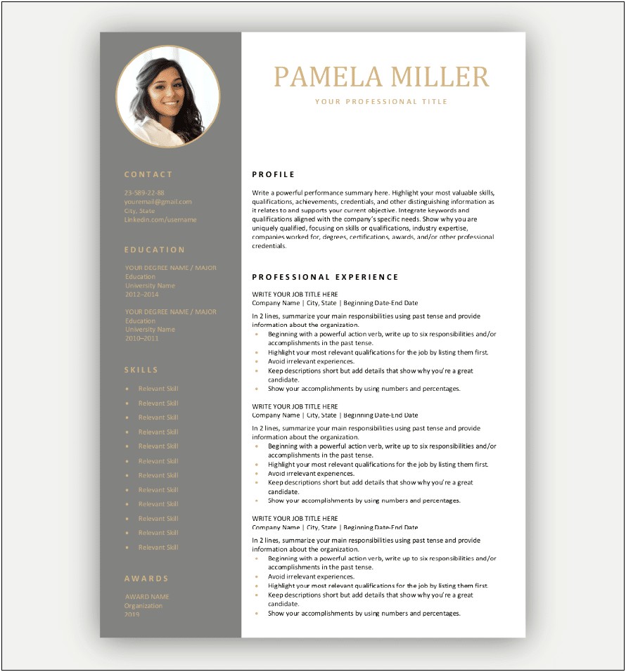 Free Resume Templates That You Can Fill In