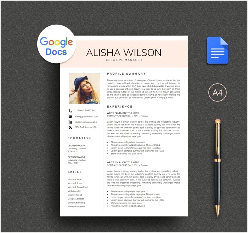 Free Resume Templates To Use In Google Docs