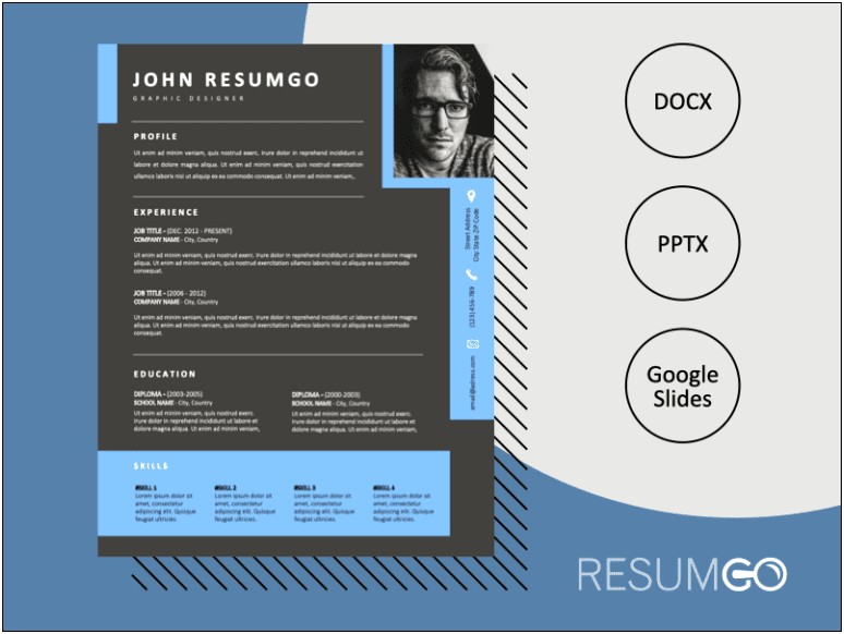 Free Resume Templates With Blue Lines Free