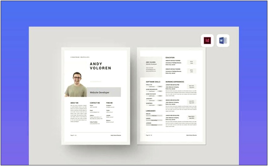 Free Resume Templtes For A Website