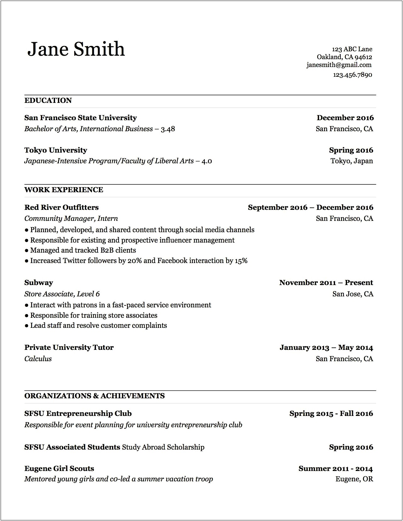 Free Resume Tips And Templates