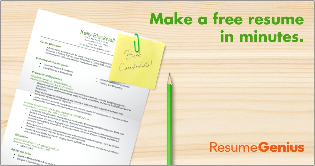Free Resume Writing Service Examples