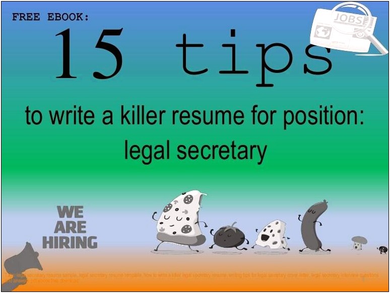 Free Sample Legal Secretary Resume