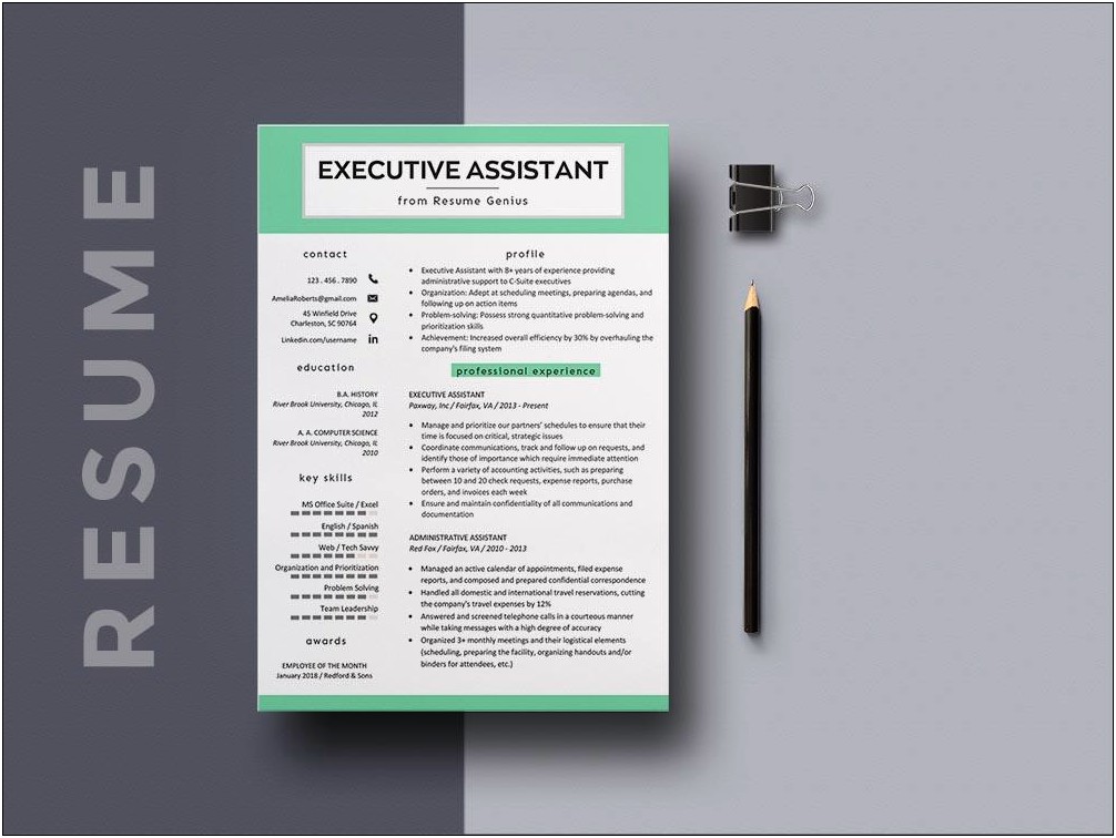 Free Sample Personal Assistant Resume