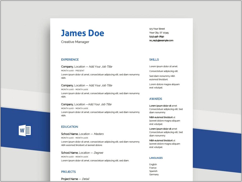Free Sample Professional Resumes Template