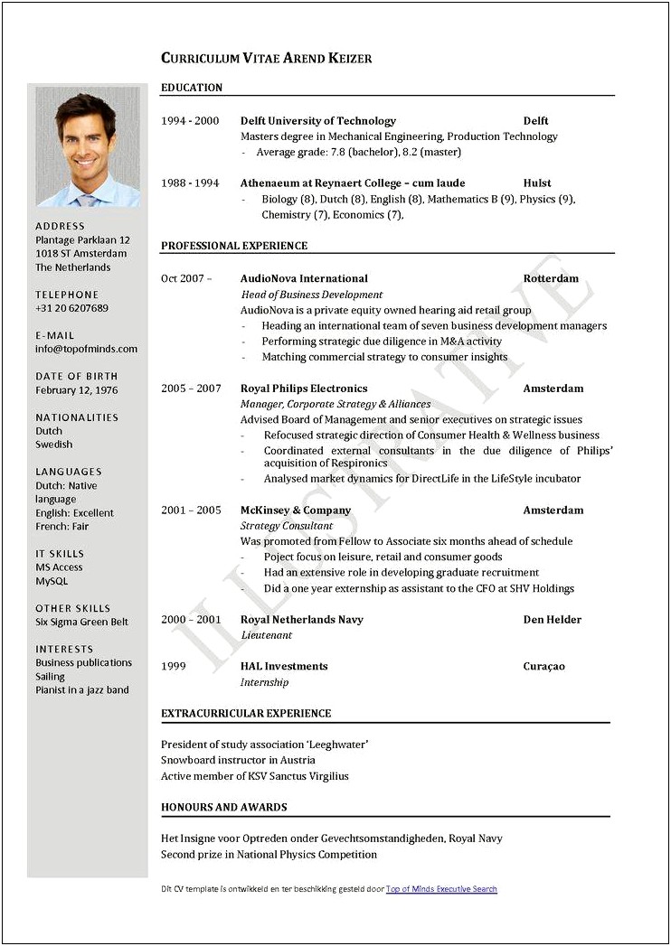 Free Sample Templates For Resumes