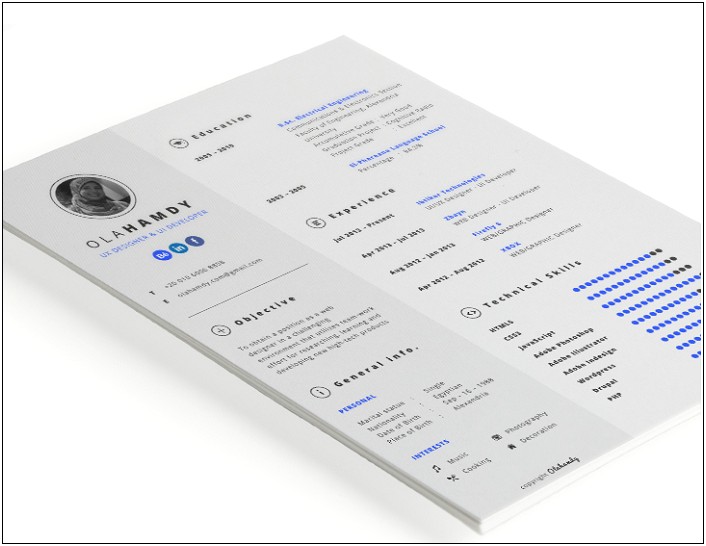 Free Simple Indesign Resume Template