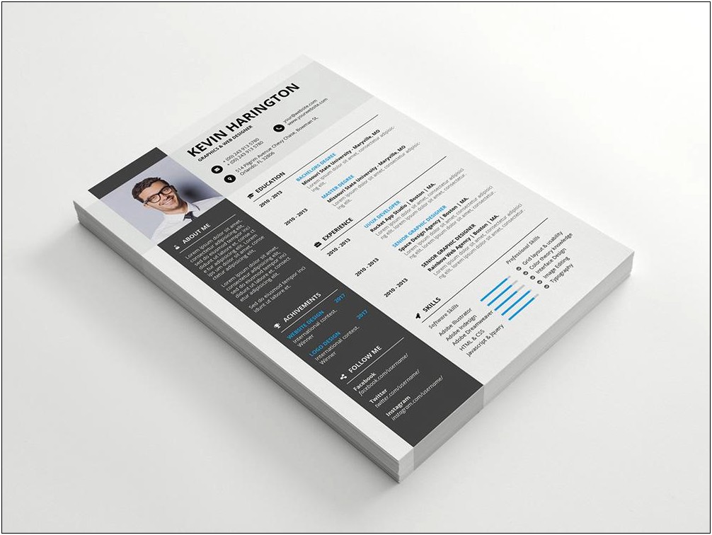 Free Simple Resume Templates Indesign