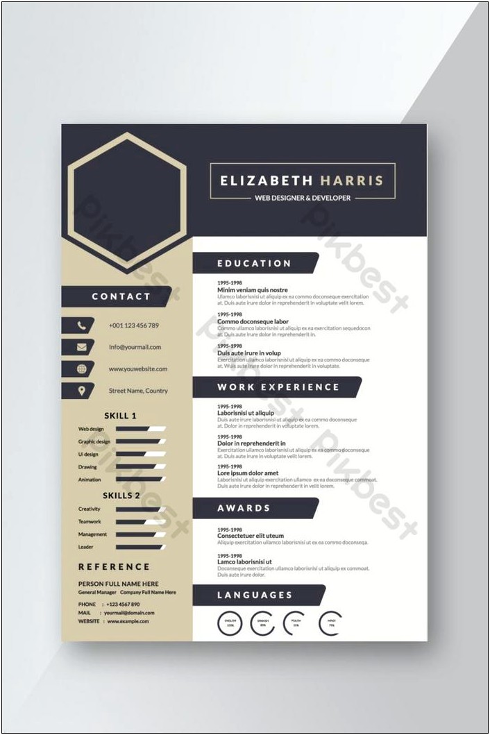 Free Template For Graphic Resume Words