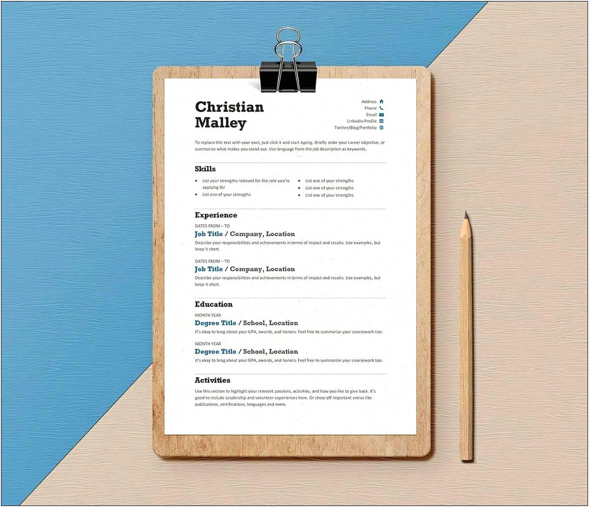 Free Word Professional Resume Template