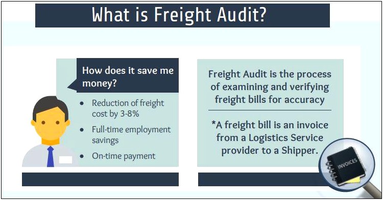 Freight Audit And Pay Resume Examples