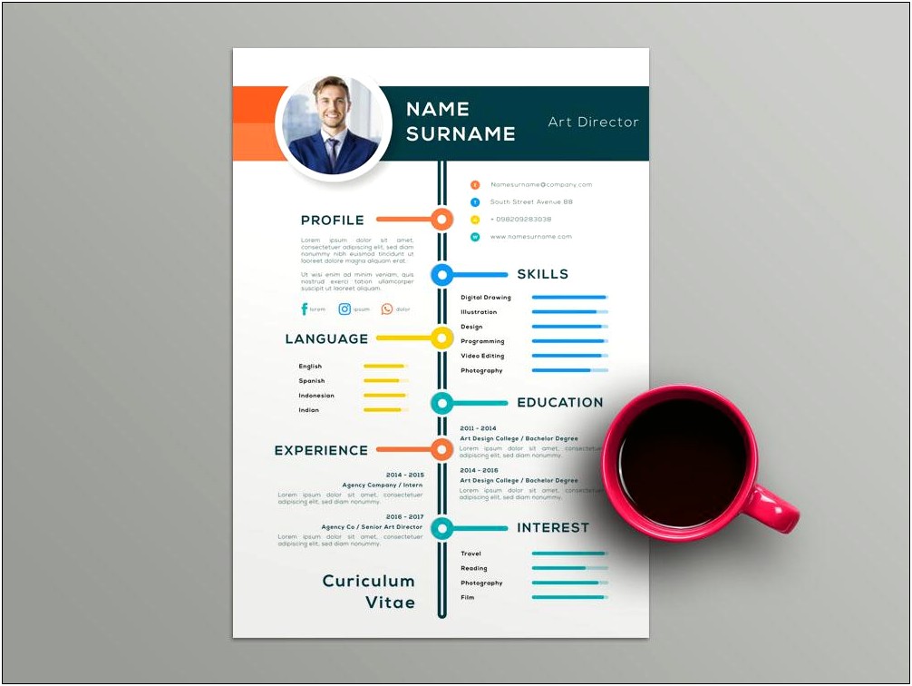 Frr Colorful Best Resume Templates