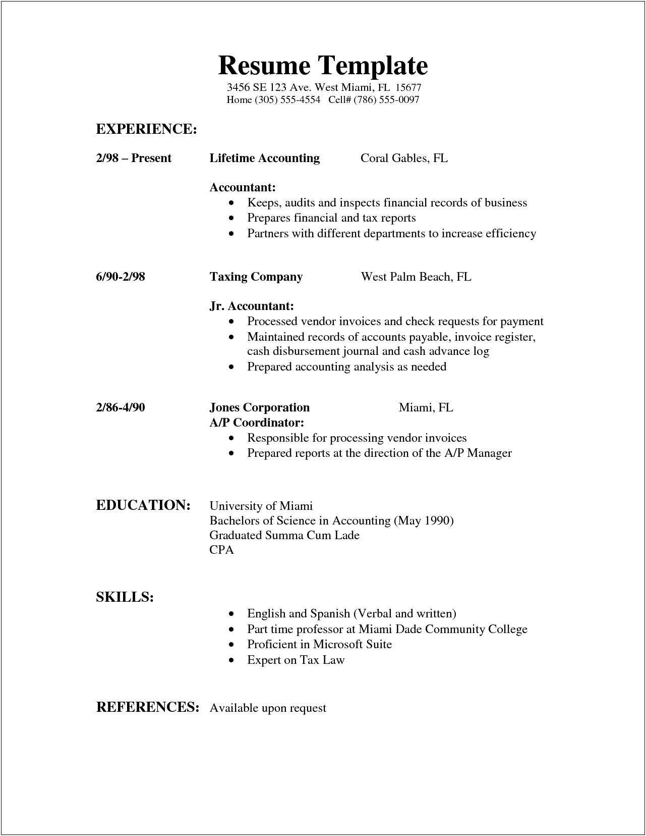 Functional Chronological Combination Resume Examples