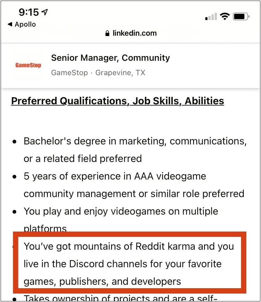 Gamestop Store Manager Description For Resume
