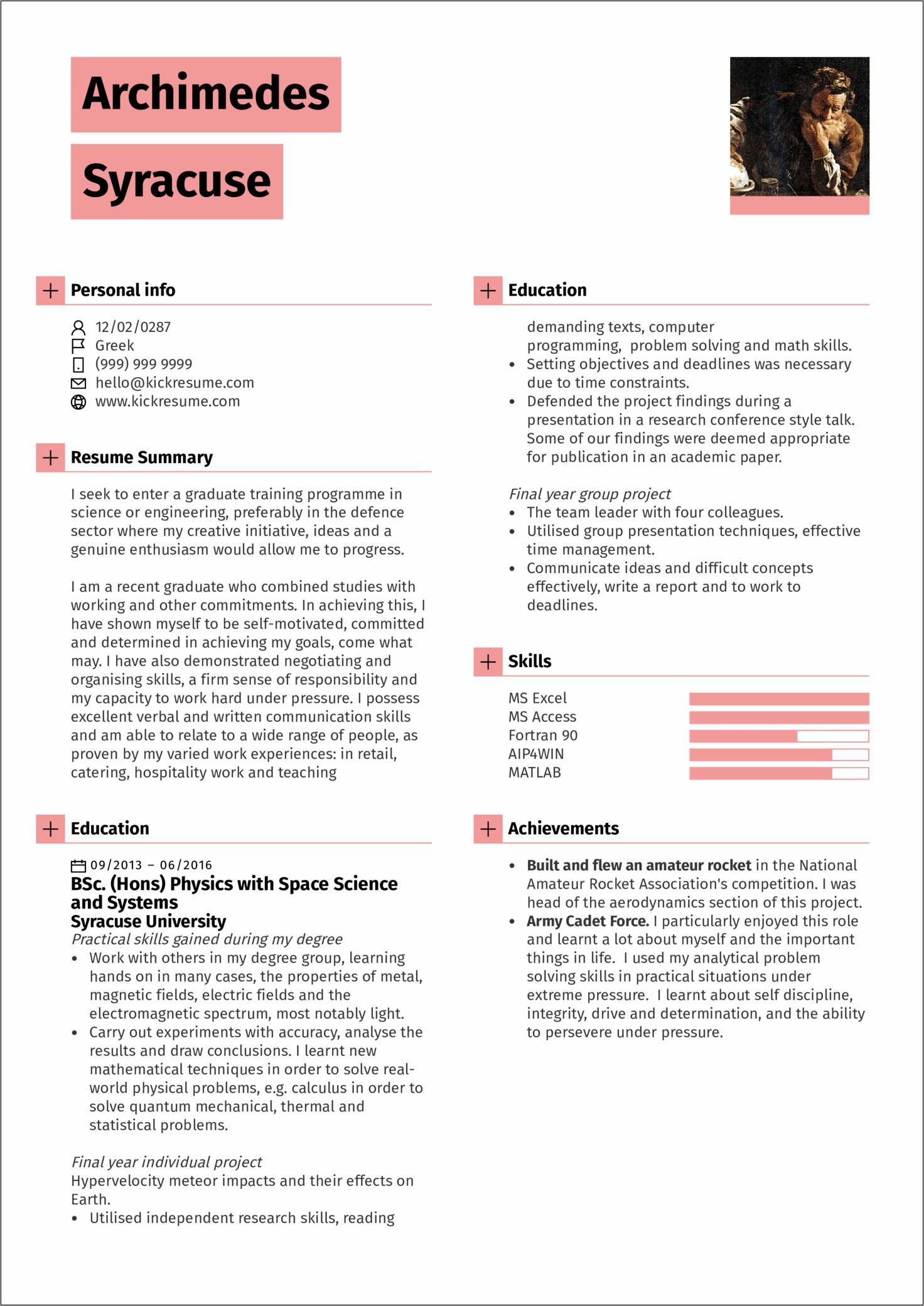 General Objective For College Resume