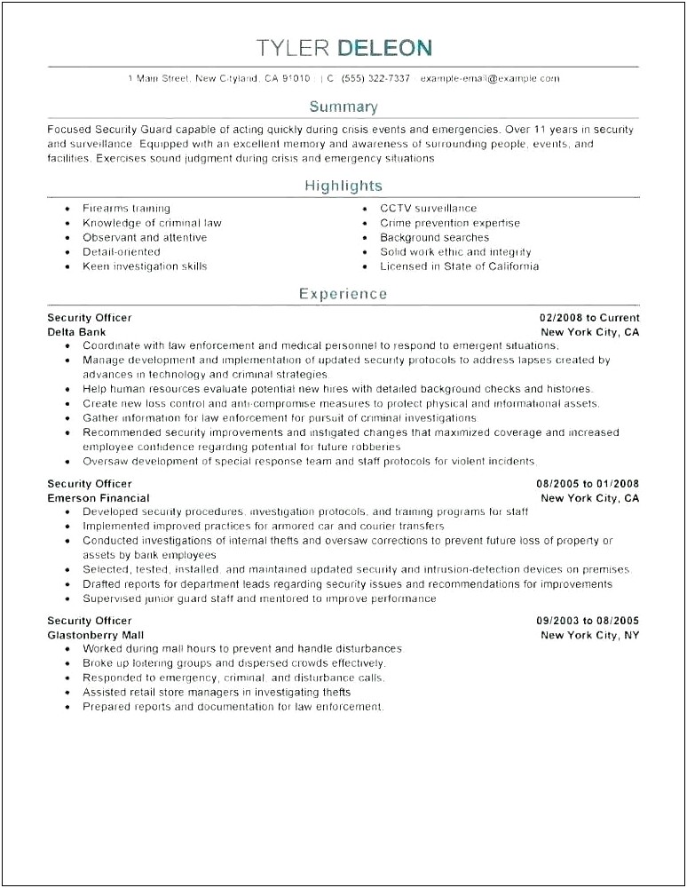 General Resume Objective Examples 2019