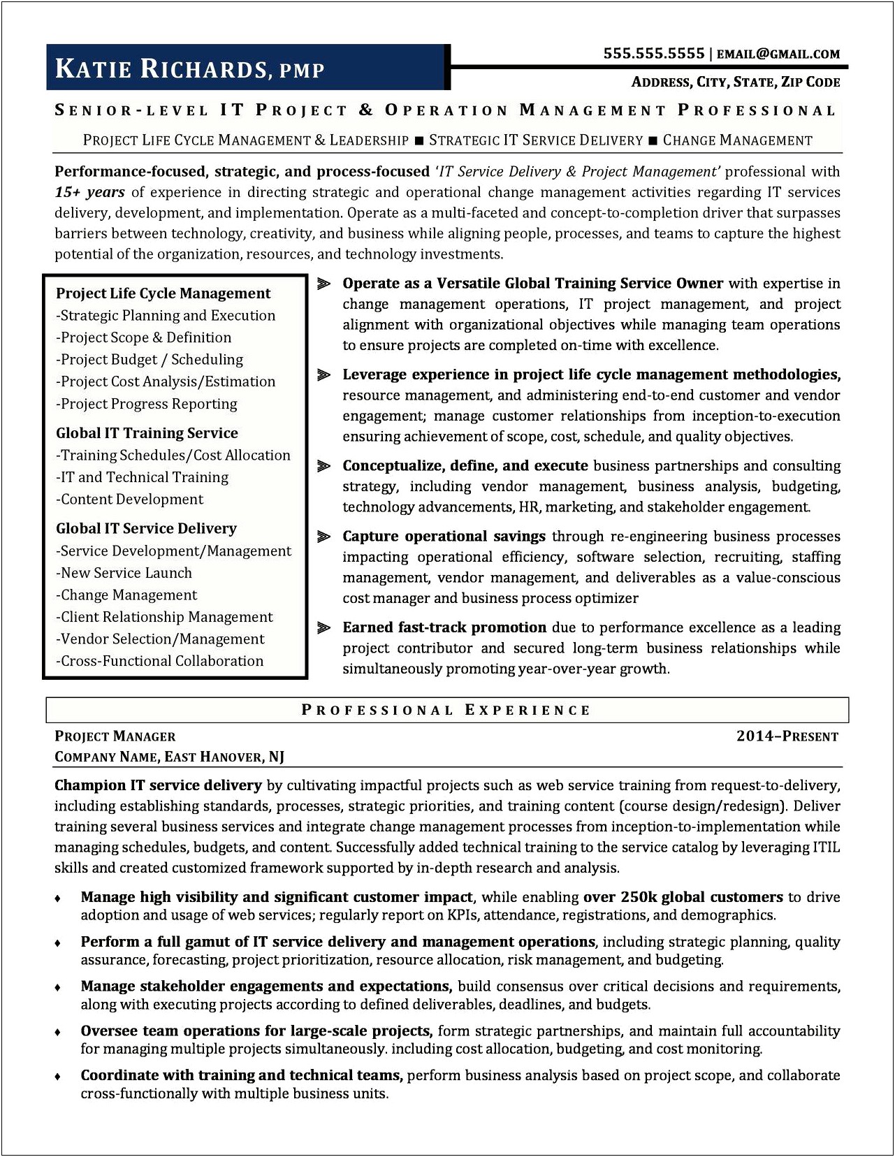 Geriatric Care Manager Sample Resume