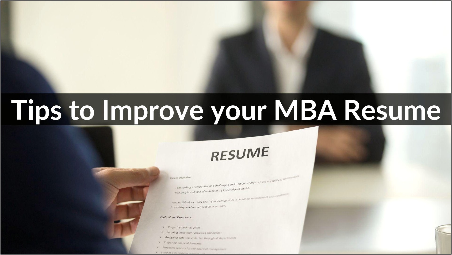 Gmat On Resume Pre Mba Investment Management
