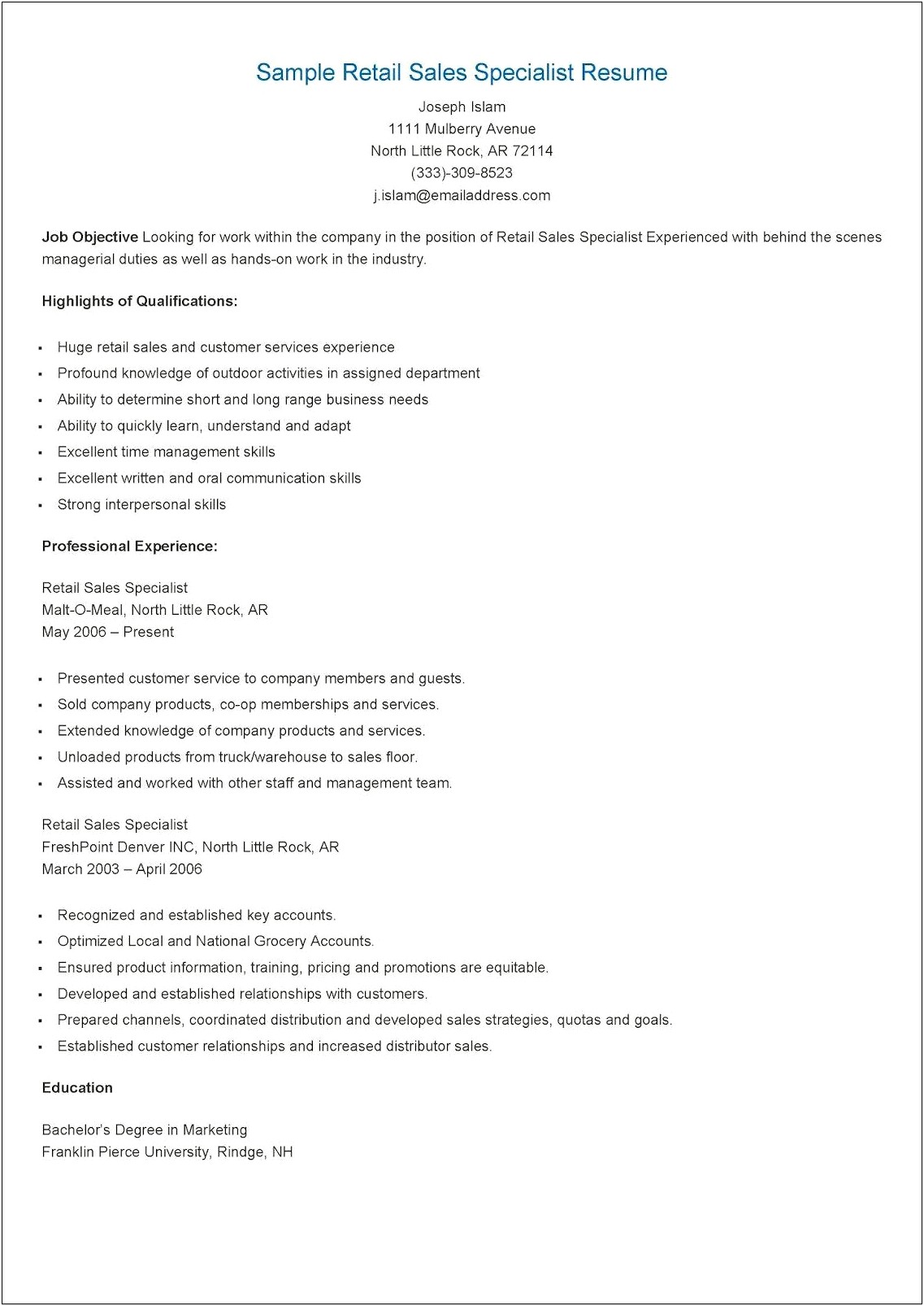 Gnc Sales Associate Resume Wording Resume Wording