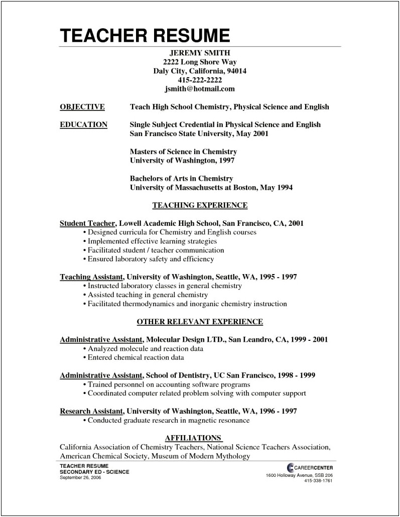 Going From Graphic Designer To Instructor Resume Example