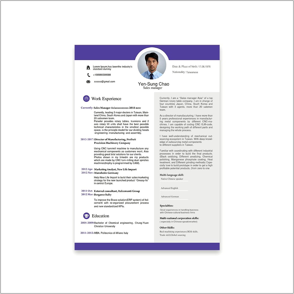 Good Characteristics For My Manufacturing Resume