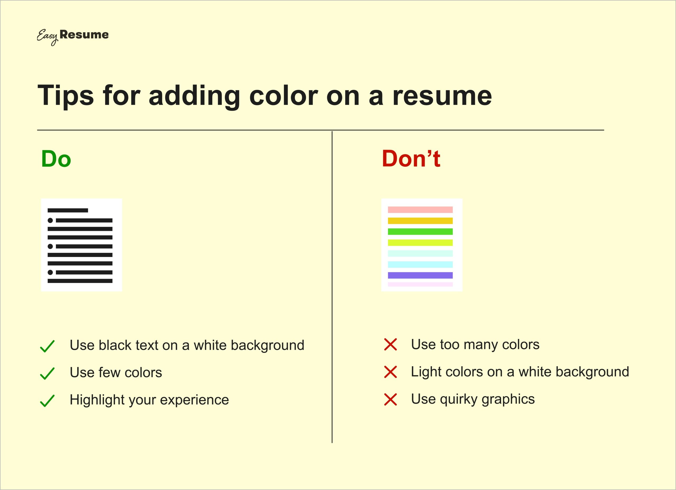 Good Colors To Go On Resumes