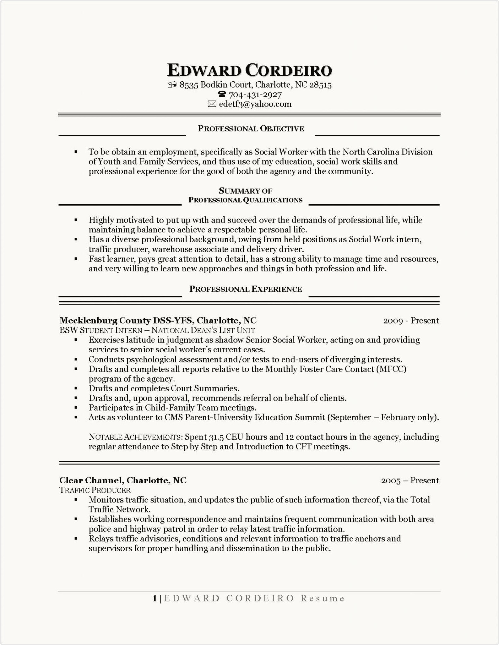 Good Highlights Of Qualifications On Resume