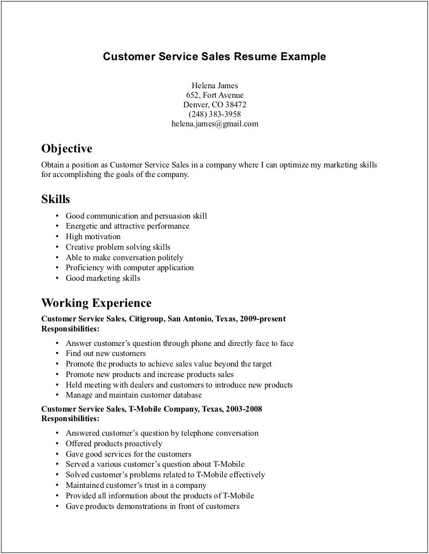 Good Objectives To Have On A Resume